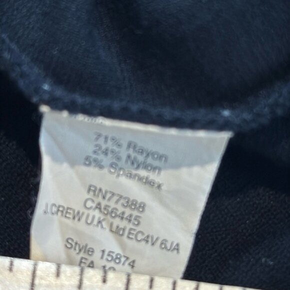 J. Crew Black V-Neck A-Line Midi Dress Size 6 - Picture 6 of 6